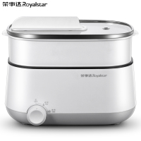 荣事达(Royalstar)DZG20D电煮锅学生宿舍小锅多功能小电锅电炒锅电热锅电蒸锅泡面锅迷你电火锅不沾锅带蒸笼