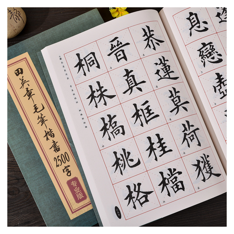 田英章毛笔楷书常用2500字简体版+专业版 [正版]田英章书毛笔楷书2500字 专业版/简体版 成人临摹入门欧体楷书书法
