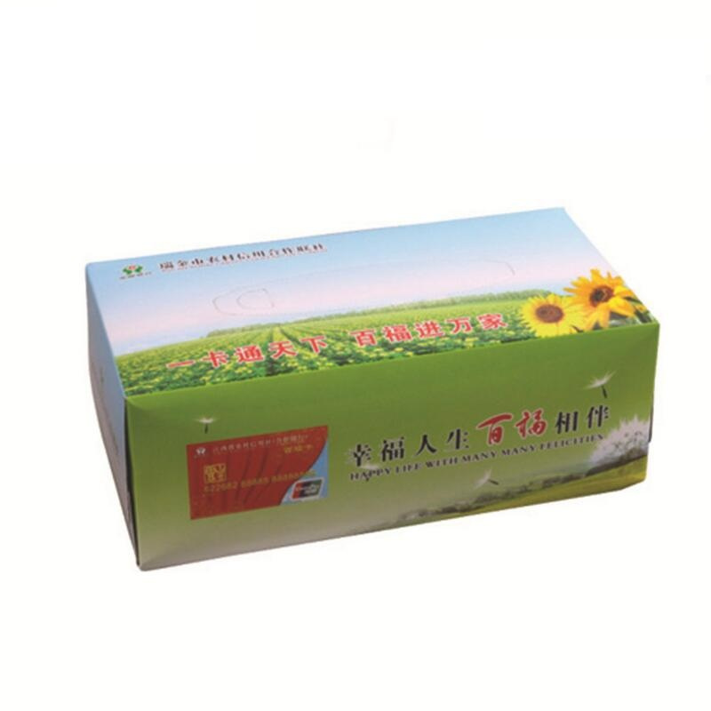 盒装广告抽纸 3层100抽 100盒/箱