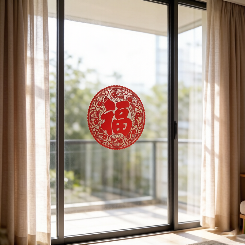 皖亭 WT-CH-3208 皖亭静电窗花贴 27cm*5(单位:套)款式随机发货高清大图
