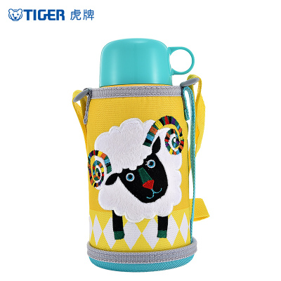 虎牌(Tiger)儿童两用保温杯 304不锈钢真空保温杯 两用儿童杯 水杯 杯子 小绵羊 MBR-S06G Y