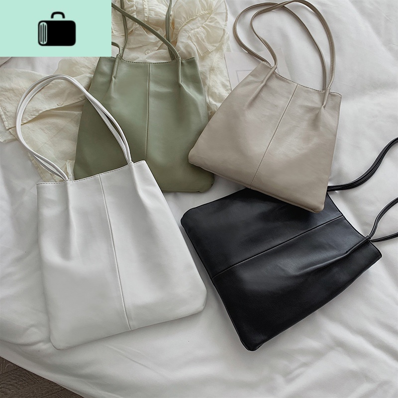 大容量包包女包新款2020网红潮简u软皮手提单肩大包百搭水桶包NEWLAKE_471高清大图