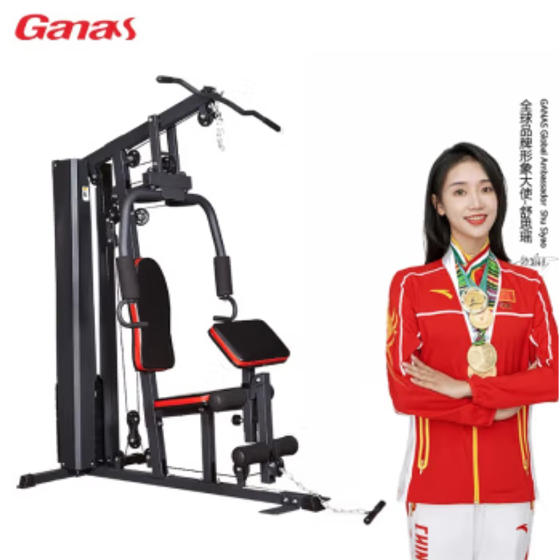 Ganas 综合训练器 单人家用多功能力量器械大型健身器材 黑色