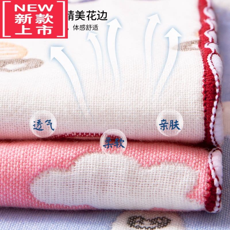 可莉允毛巾洗脸儿童家用纱布女男婴儿新生小方巾宝宝幼儿园专用图片