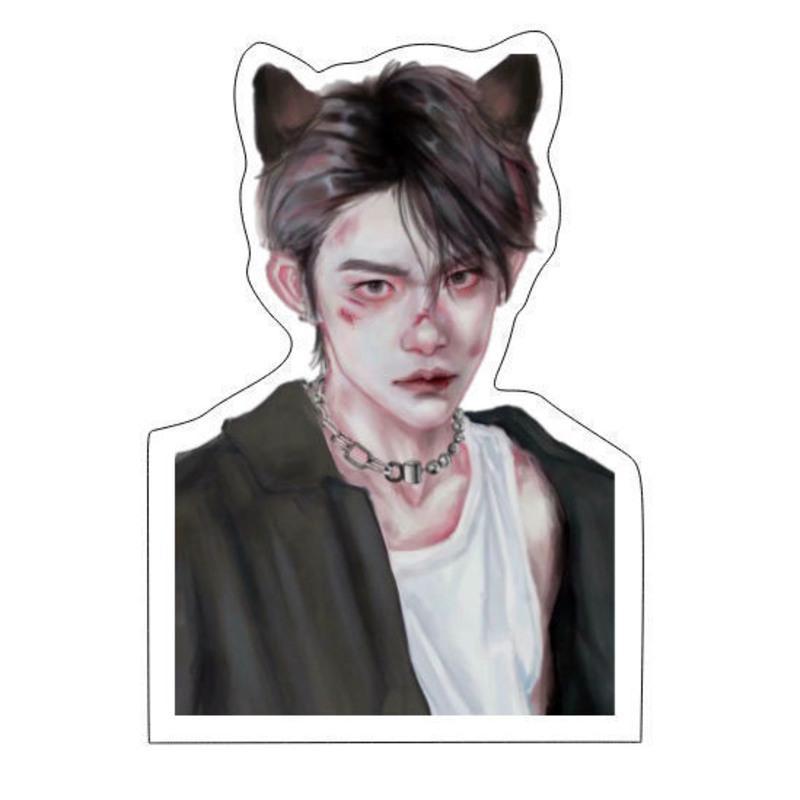 TFBOYS原创周边王俊凯易烊千玺王源双面亚克力立牌摆件生日礼物 易烊千玺B款 8cm立牌