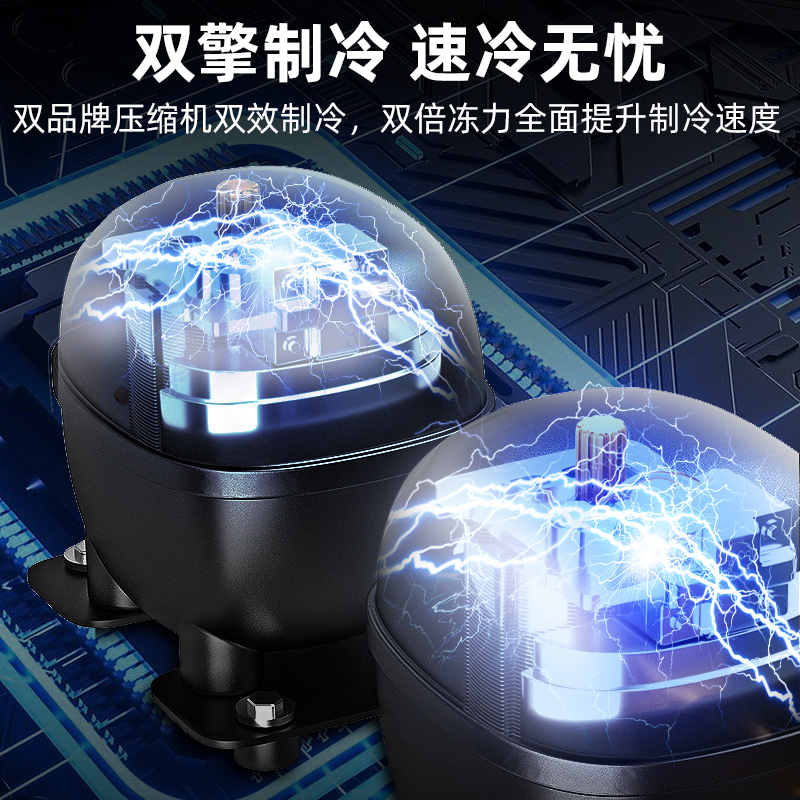 星星优品1380升六门双温厨房冰箱上冷冻下冷藏不锈钢餐饮后厨商用冰箱六门双温款全铜管制冷BCD-1490TA高清大图