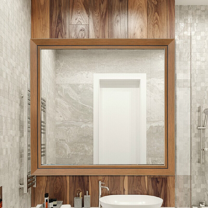 浴室镜子复古做旧加宽欧式浴室柜镜子壁挂卫生间装镜子波迷娜bomina