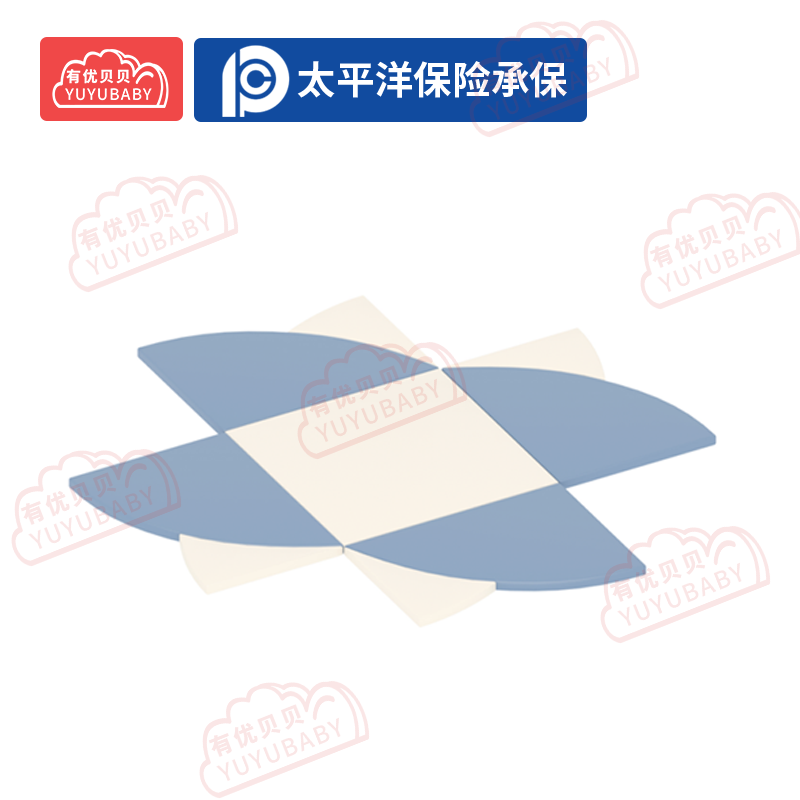 有优贝贝(YUYUBABY)幼儿园儿童室内户外玩具游乐设施立体折叠垫-花园学爬玩具高清大图