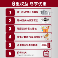 美的（Midea）星耀 烤箱嵌入式 65L大容量家用电烤箱 ET1065XY-21SE 不锈钢管 热风循环