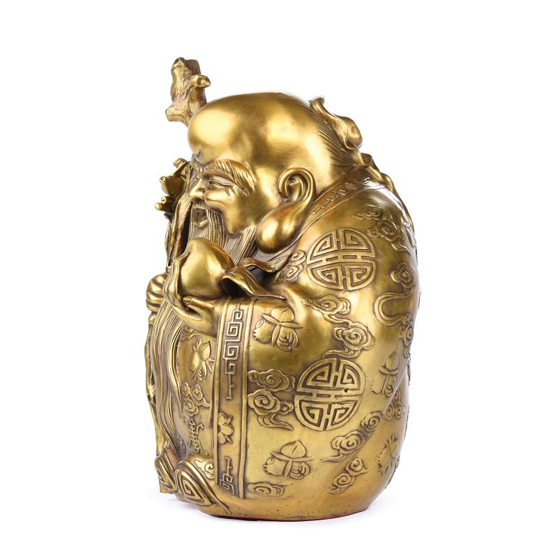 美帮汇铜寿星摆件 寿星公寿星婆祝寿贺寿送老人送长辈生日高清大图