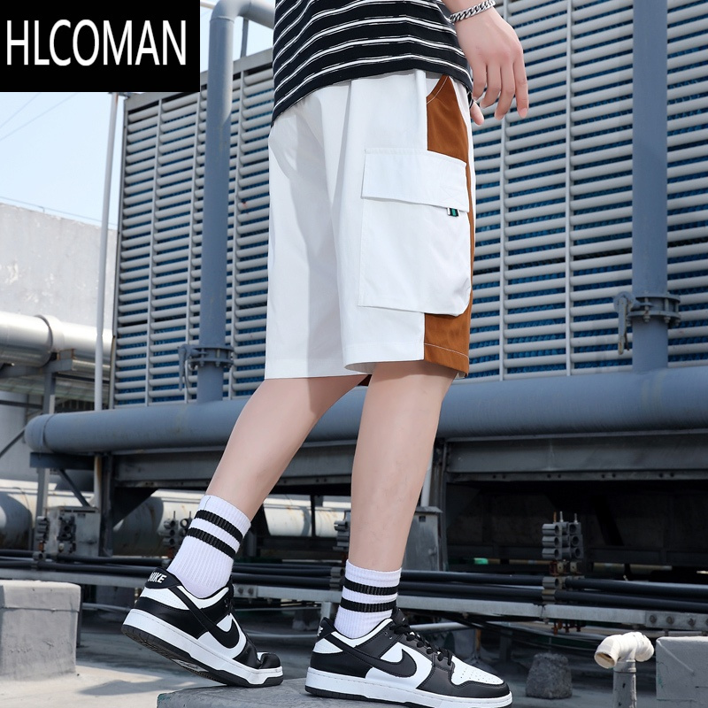 HLCOMAN夏季短裤男薄款工装五分裤休闲宽松外穿大裤衩潮牌百搭男装中裤子