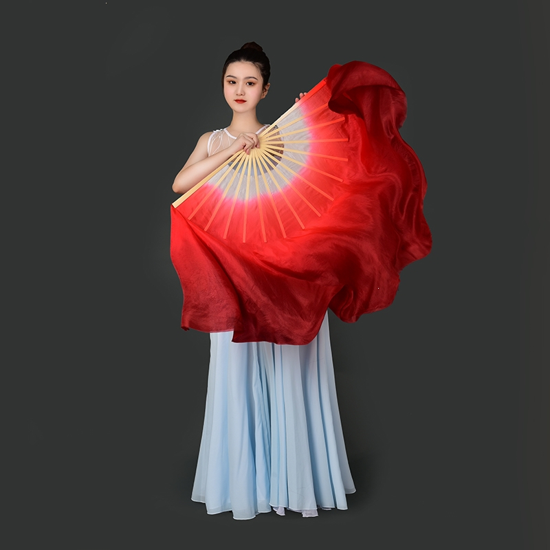 古达舞蹈扇双面加长酒红扇广场舞胶州秧歌扇中国风古典舞扇跳舞扇_31