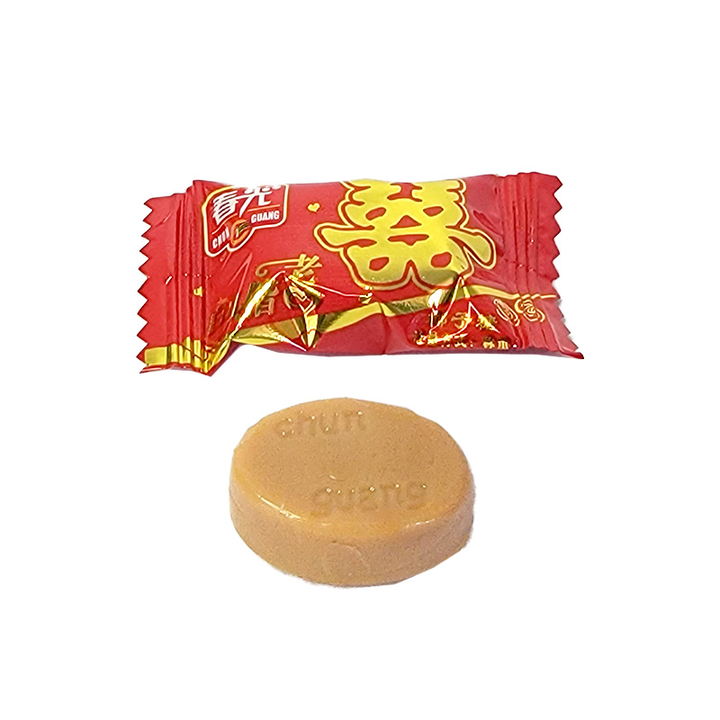 春光椰子糖红色喜字版500g/250g散装婚庆结婚喜糖果休闲零食品高清大图
