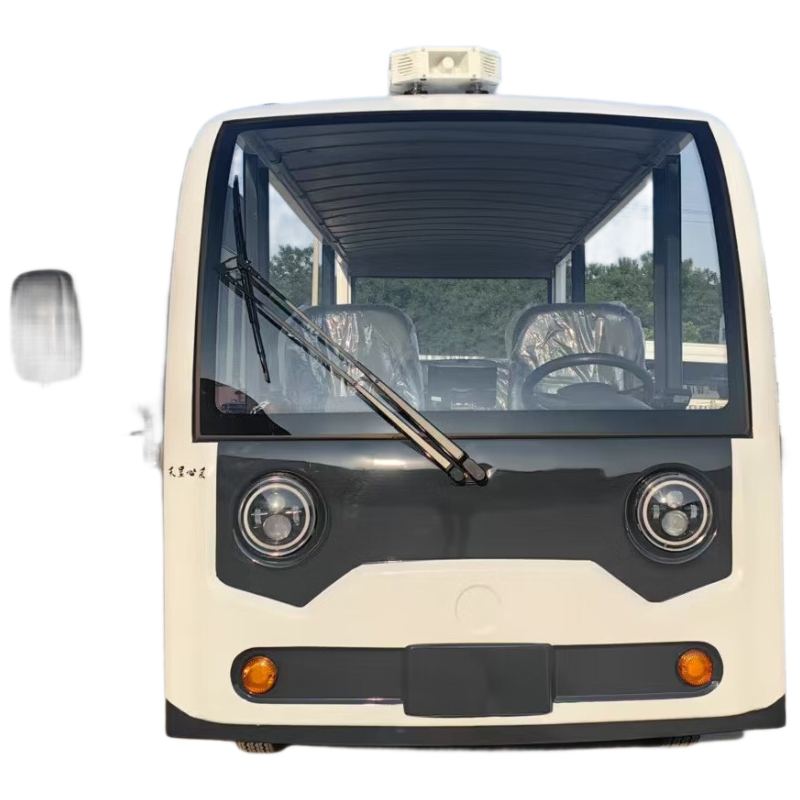 禾呈心采 电动观光车五排14座 接待车电动四轮摆渡车 敞篷款高清大图