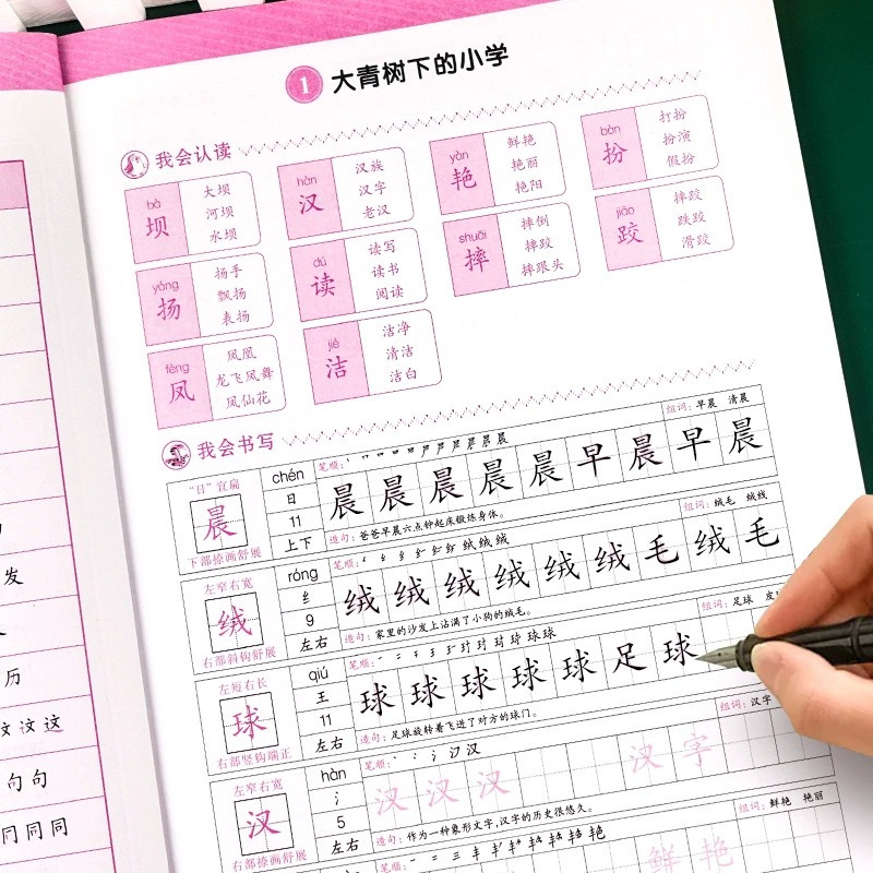 同步字帖.上册+好词好句字帖 小学六年级 [正版]量大优惠一年级二年级三小学生四五六练字帖上册下册同步练字帖每日一练语文