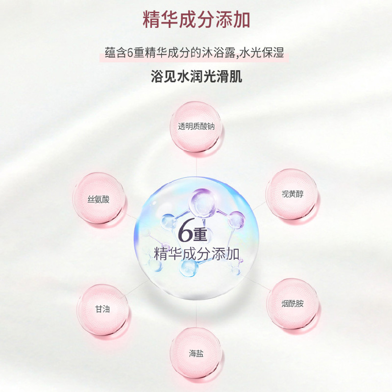 安宝笛 蓓缦水光柔肤海盐磨砂沐浴露 谧夜黑玫瑰香200ml高清大图