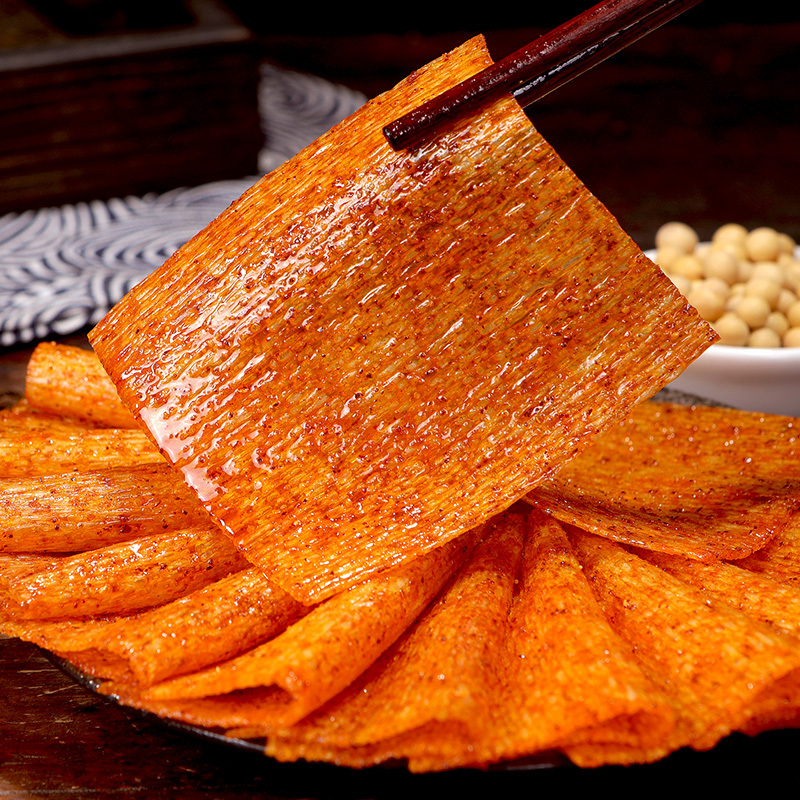 比比赞香辣片老式8090回忆怀旧儿时零食小吃休闲食品网红辣条片状