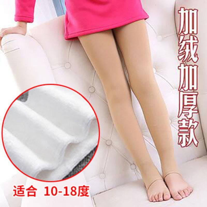 抗起球春秋冬儿童连裤袜女童打底裤袜白色舞蹈袜宝宝丝袜加绒加厚莎丞图片