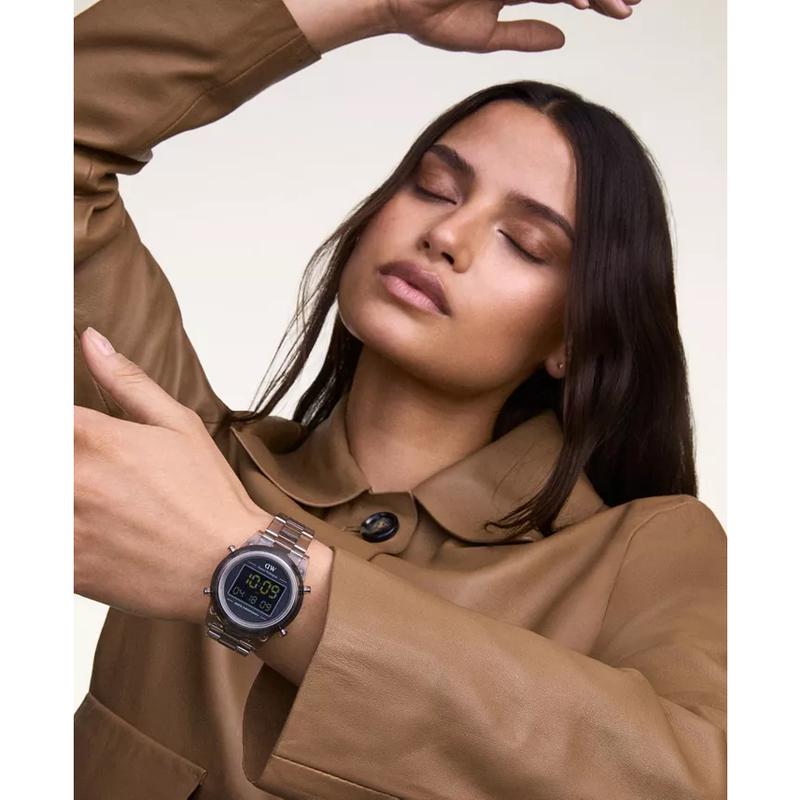 丹尼尔惠灵顿(Daniel Wellington)女士复古数字机械表透明塑料表盘灰色36mm时尚腕表高清大图