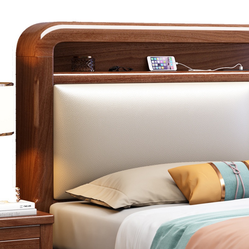 蕃蒂实木床1.5m张高清大图