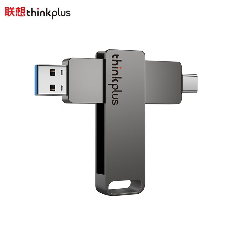 ThinkPlus联想 U盘 USB3.2/Type-c双接口 灰色 MU110-128GB 个