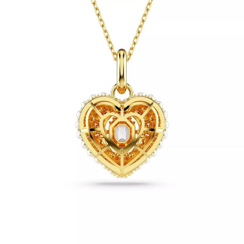 施华洛世奇(SWAROVSKI)金色调女士项链38cm小巧精致百搭配饰日常