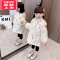 可莉允女童冬装棉服2022新款加厚中长款儿童装宝宝冬季棉袄女孩羽绒棉衣