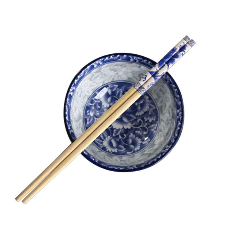 路易菲斯 青花瓷碗筷套装（六碗六筷） 高尔夫陶瓷碗套装 单套装
