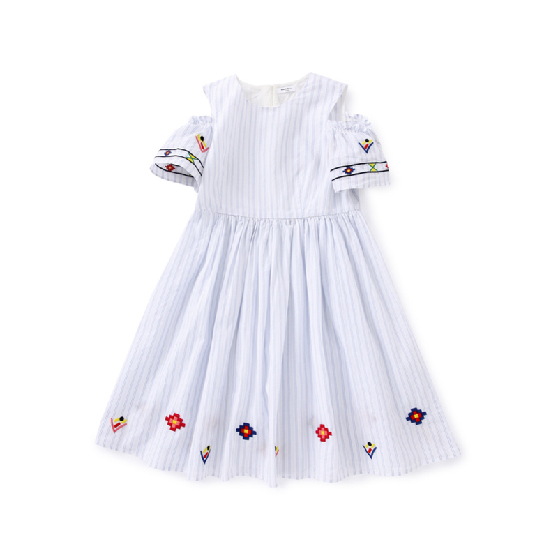 巴拉巴拉童装女童连衣裙儿童公主裙新款夏装纯棉复古条纹时尚 参数