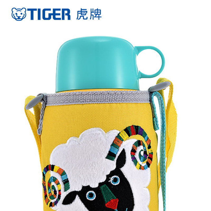 虎牌(tiger)304不锈钢真空儿童保温杯 MBR-S06G-Y保温保冷杯吸管杯一款两用水杯小绵羊款高清大图