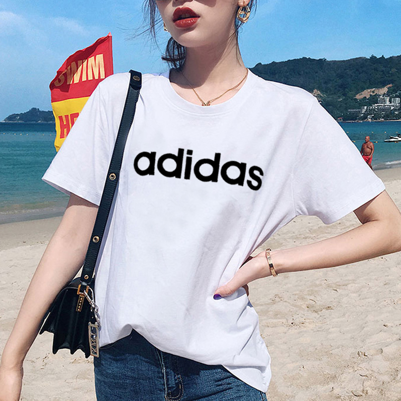 Adidas阿迪达斯短袖女运动服圆领半袖T恤GP7139