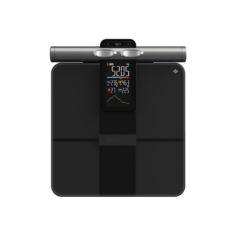 沃莱八电极智能彩屏体脂秤P7Max 310*310*44.5mm 黑色