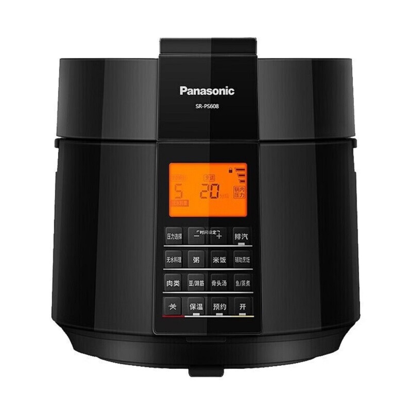 松下(Panasonic)智能电压力煲电饭锅6L大容量多功能电饭煲一键式电脑菜单无水料理SR-PS608黑色高清大图