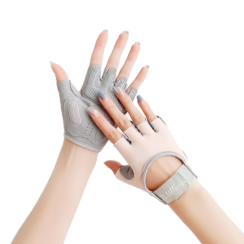 阿瑞玛 冰丝硅胶防晒防滑护腕夏季薄款户外运动健身骑行手套