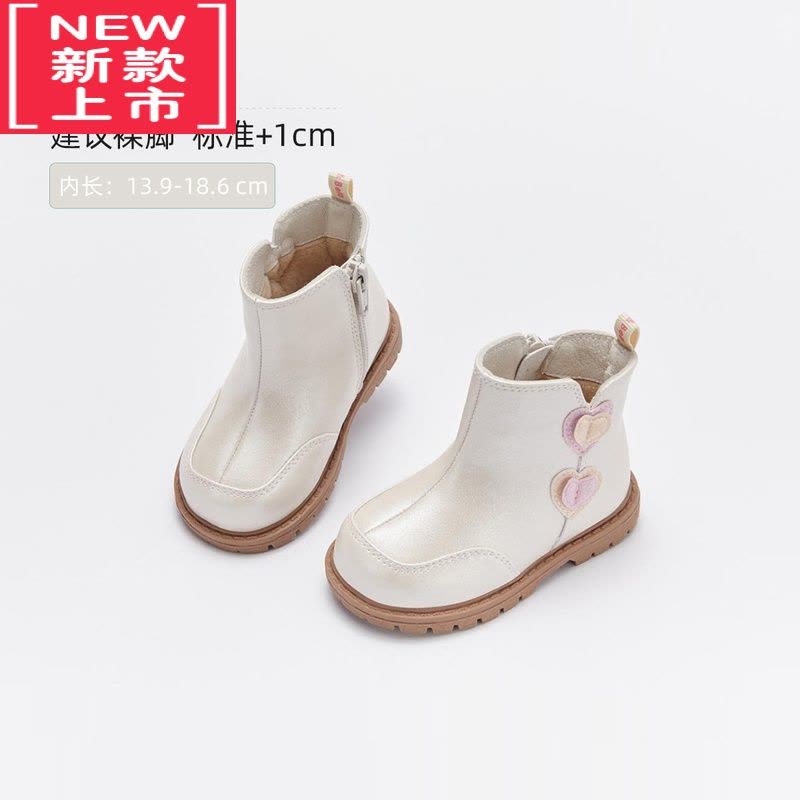可莉允女童鞋子秋冬新款小童靴子宝宝洋气学步鞋儿童冬靴图片