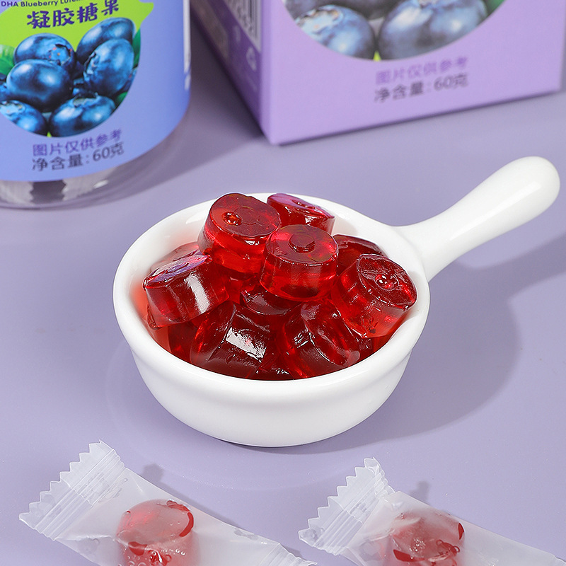 初仁堂南京同仁堂DHA蓝莓叶黄素软糖60g儿童成人上班族休闲软糖果健康零食