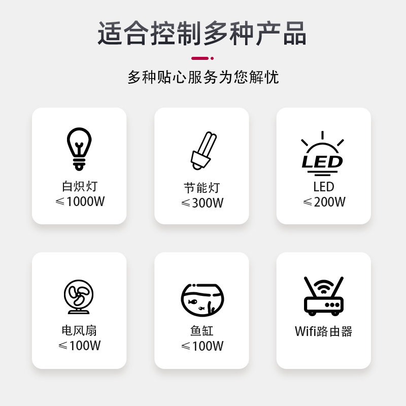 无线遥控开关220V单一二三路电灯具远程智能家用卧室吸顶灯控制器 一路7号电池款