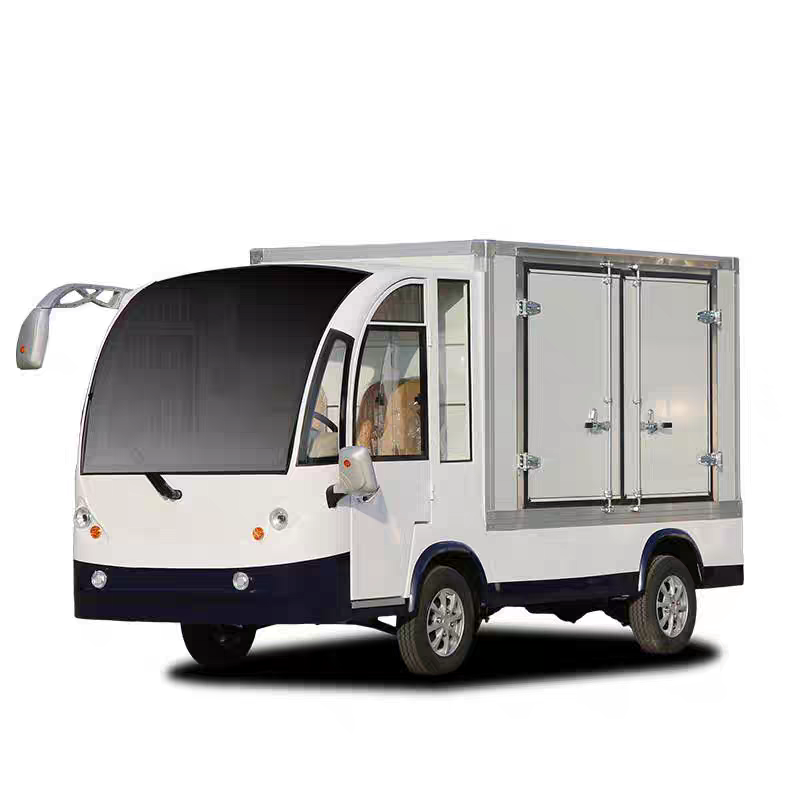 闪马电动四轮观光车学校物业载货货车机场车站景区公园工厂货物搬运车高清大图