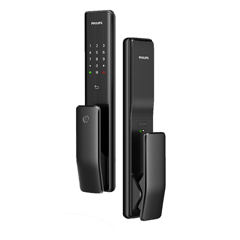 飞利浦(Philips)智能门锁 阿尔法Alpha全自动家庭用防盗锁推拉全自动 电子锁 曜石黑