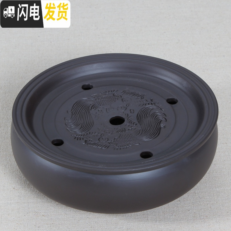 三维工匠紫砂功夫茶壶包套装旅行便携茶具车载旅游茶具整套泡茶陶瓷小茶具 纯黑梨壶套装 6件