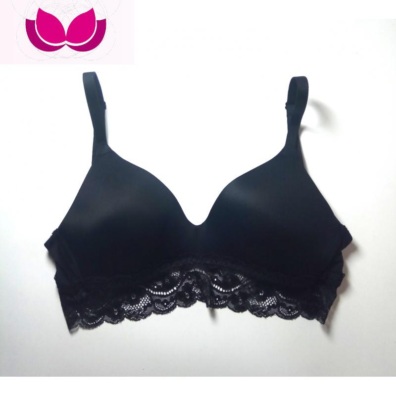 七斓65d65dd70c70d 小围城内衣 无钢圈 黑色 光面 小底围文胸胸罩