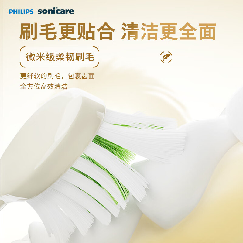 飞利浦(PHILIPS)电动牙刷S3 生日礼物 成人情侣款送男生/女友柔和亮白刷头小羽刷5种模式瑞斯白HX2471/03高清大图