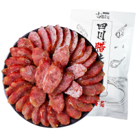 古蜀味道 四川藤椒味麻味香肠 土猪肉椒盐味农家腊肠火腿400g