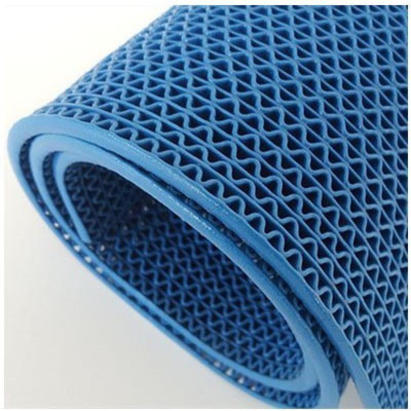 美帮汇塑料镂空垫子厨房卫生间浴室淋浴PVC防水防滑垫口地毯工厂家居 蓝色 【中厚4.5mm】1.6米宽*5米长