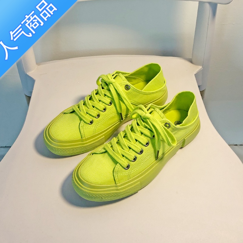 SUNTEK可踩无后跟绿色帆布鞋女半拖泫雅风韩版学生百搭ulzzang网红板鞋高清大图