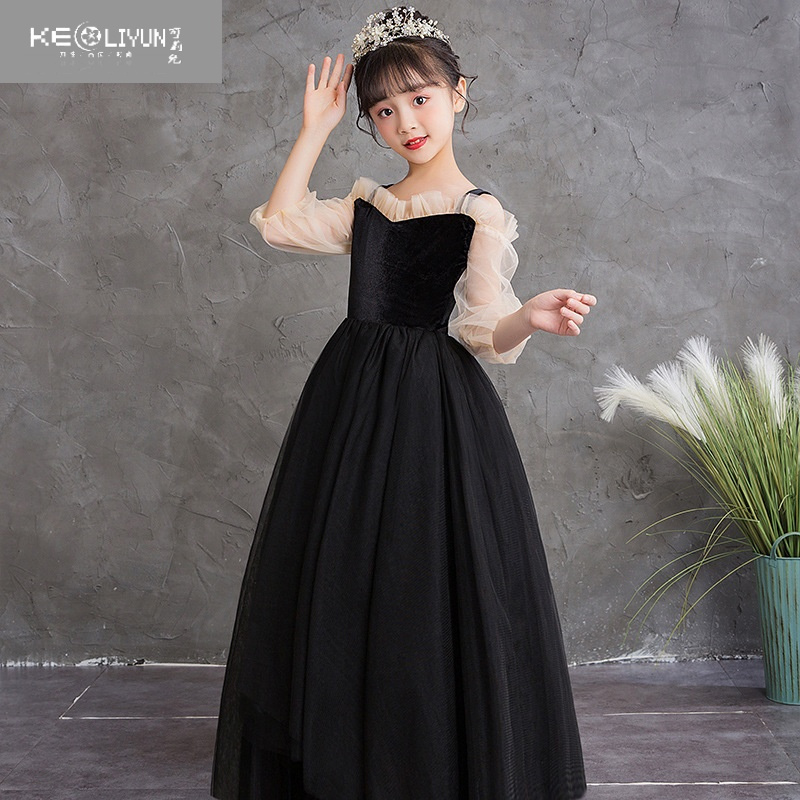 可莉允儿童礼服裙子女童公主裙模特走秀高级晚礼服钢琴演奏主持人演出