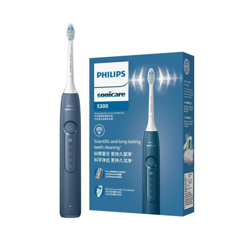 飞利浦(PHILIPS) 电动牙刷 钻石3系 成人情侣款送男生/女友生日礼物HX5181/02星云蓝 HX6730升级款