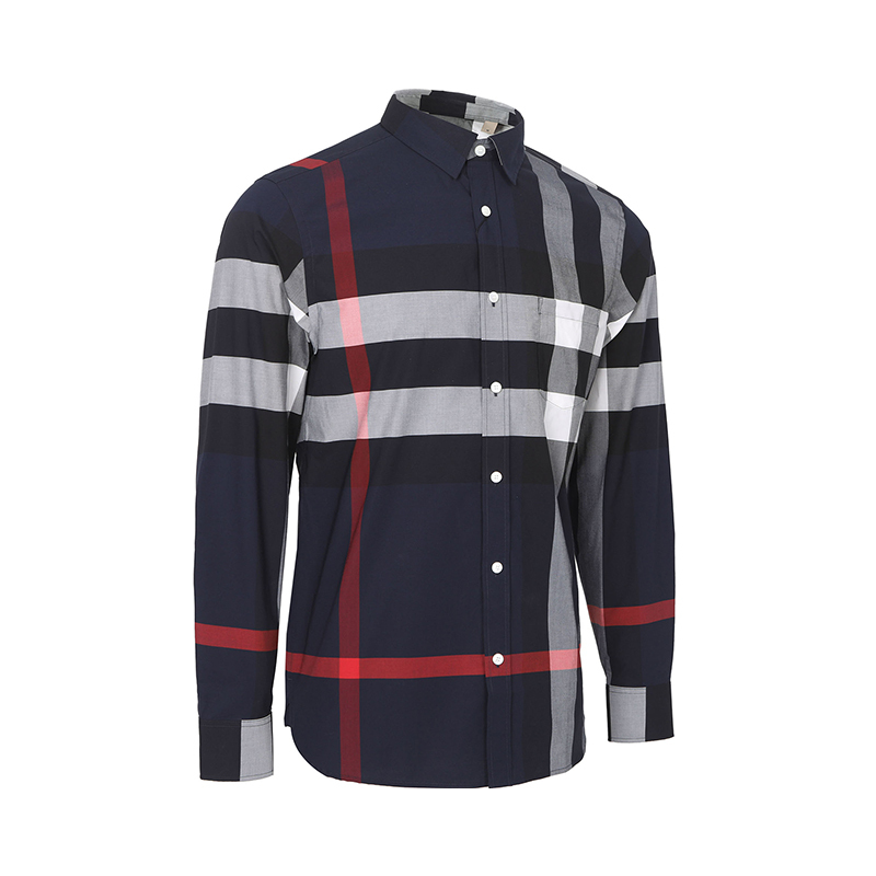 BURBERRY/博柏利 格纹男士长袖衬衫 8004829