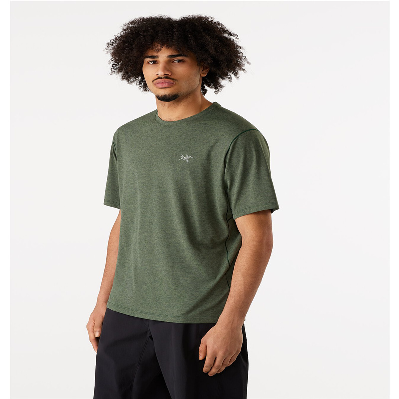 官方正品arcteryx始祖鸟cormaccrewss轻量透气速干短袖男士t恤灰绿