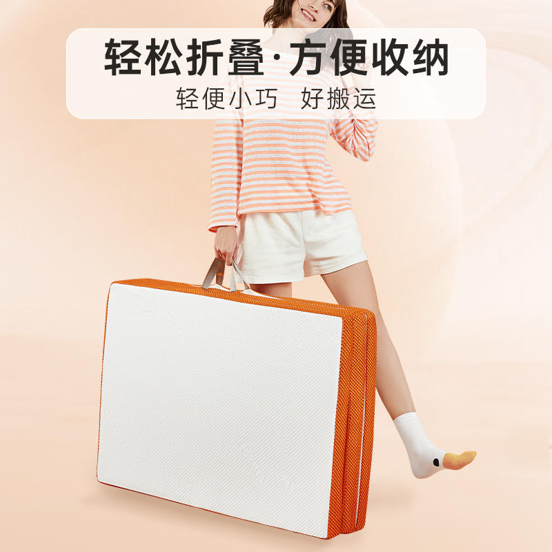 POKALEN(普卡兰)单人空气纤维折叠床垫学生宿舍儿童乳胶床垫家用午睡地铺睡垫打地铺神器薄款90×190午休垫1.2米高清大图